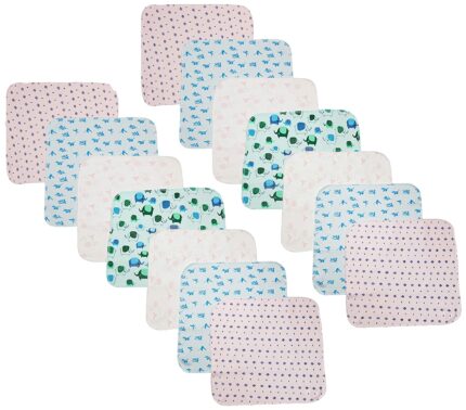 Hosiery Cotton Cloth Premium Baby Washcloth for New Born, Washable, Reusable, Absorbent, Extra Soft Face Towels/Washcloth/Napkin for Babies,Multicolour