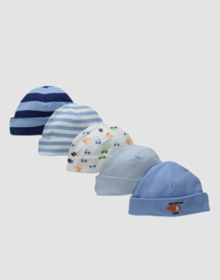 New Born Baby Boys and Girls Soft Cotton Cap Multicolour
