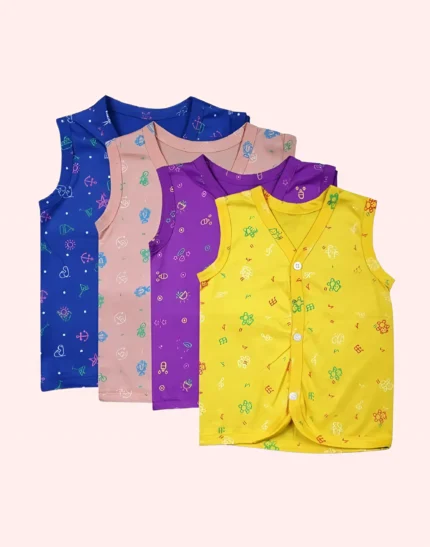 indilittle New Born Baby Boy's & Baby Girls jabla Clothing Multicoloured Top