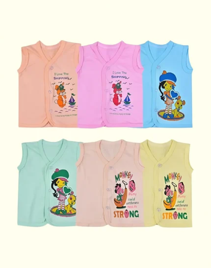 indilittle Baby's Boys and Girls Soft Cotton Sleeveless Shirt Jabla