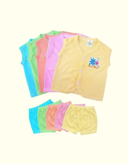 indilittle Baby Flower Soft CottonBlend Sleeveless Jhabla