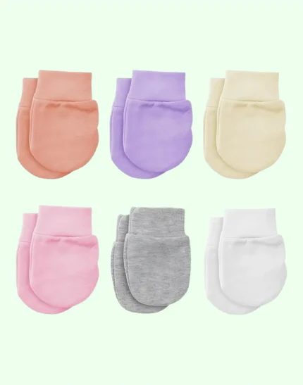 Indilittle Newborn Baby Mittens Infant Toddler Gloves Cotton Soft Anti-Scratch Mittens Gloves for 0-6 Months Baby Girls Boys