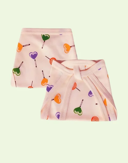 new born Baby's Cotton Cloth Diapers/Langot/nappy U Shaped Washable and Reusable Nappies (Multicolour,0-6 Months)
