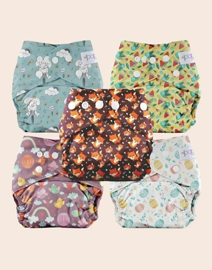 new born Baby's Cotton Cloth Diapers/Langot/nappy U Shaped Washable and Reusable Nappies (Multicolour,0-6 Months)