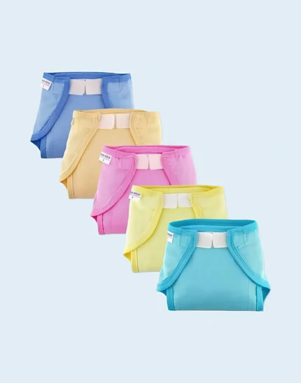 new born Baby's Cotton Cloth Diapers/Langot/nappy U Shaped Washable and Reusable Nappies (Multicolour,0-6 Months) (Copy)