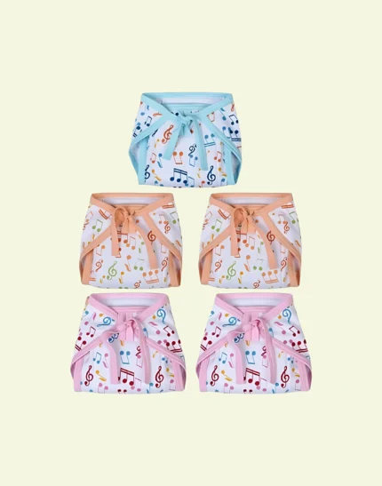 new born Baby's Cotton Cloth Diapers/Langot/nappy U Shaped Washable and Reusable Nappies (Multicolour,0-6 Months)