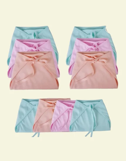 new born Baby's Cotton Cloth Diapers/Langot/nappy U Shaped Washable and Reusable Nappies (Multicolour,0-6 Months)