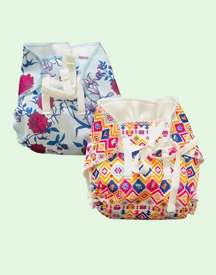 new born Baby's Cotton Cloth Diapers/Langot/nappy U Shaped Washable and Reusable Nappies (Multicolour,0-6 Months)