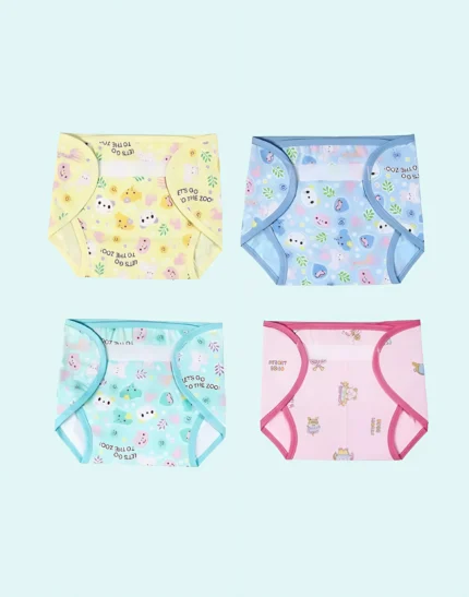 new born Baby's Cotton Cloth Diapers/Langot/nappy U Shaped Washable and Reusable Nappies (Multicolour,0-6 Months) (Copy)