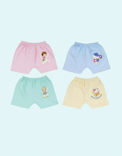 New Born Baby Girls and Boys Hosiery Cotton Shorts| Infant| Regular Fit| Half Pants