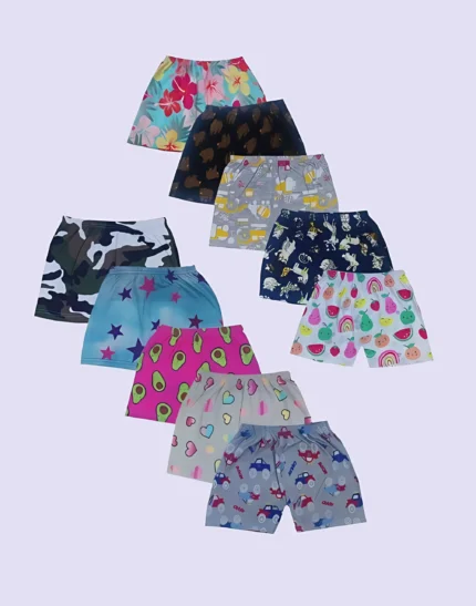 New Born Baby Girls and Boys Hosiery Cotton Shorts| Infant| Regular Fit| Half Pants