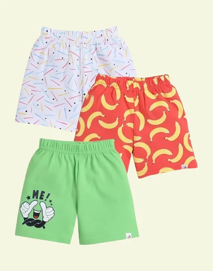 New Born Baby Girls and Boys Hosiery Cotton Shorts| Infant| Regular Fit| Half Pants