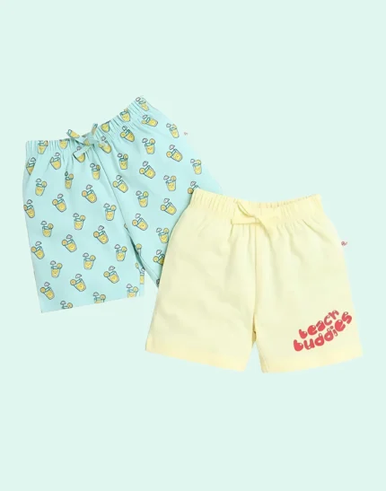 New Born Baby Girls and Boys Hosiery Cotton Shorts| Infant| Regular Fit| Half Pants